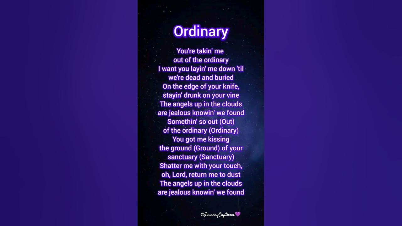Ordinary song lyrics by Alex Warren #ordinary #alexwarren #song #music #trending #ordinarysong
