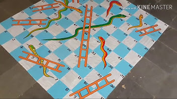 Snake & ladder game on floor... It is very useful to addition & subtraction