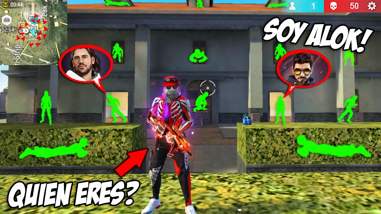 JUGAMOS a las ESCONDIDAS con TODOS LOS PERSONAJES de FREE FIRE | AlexGo
