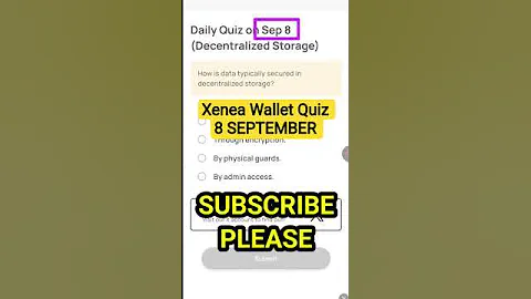 Xenea wallet daily quiz today 8 | Xenea wallet voucher code September l Xenea Voucher Code