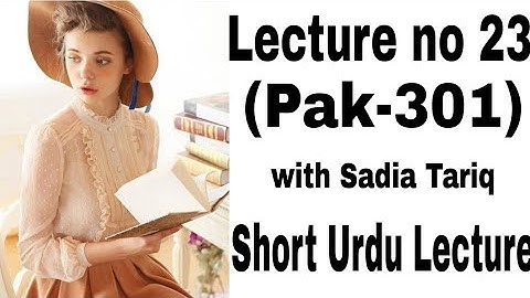 Lecture no 23 (Pak-301)#V.uShort Urdu Lecture With Sadia Tariq