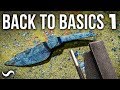 MAKING A KNIFE WITH NO POWER TOOLS!!! PART 1