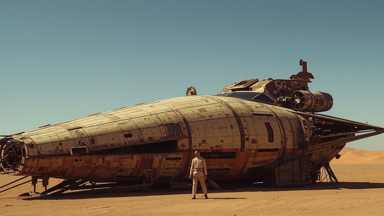 Abandoned Starship Meets Human Mechanic—What He Built Changed Everything