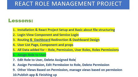 #6 React Role Management Project Bangla Video Tutorial Day 6 - Assign Role to User, Props in React