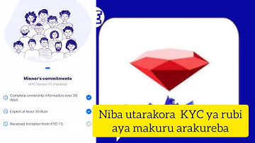 Rubi network: amakuru mashya kuri KYC ya rubi network niba utarayikora 🚨 #rubinetwork #rubikyc