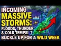 Incoming MASSIVE Storms: Floods,Thunder &amp; Cold Temps! Buckle Up for a Wild Week#StormAlert#FloodRisk