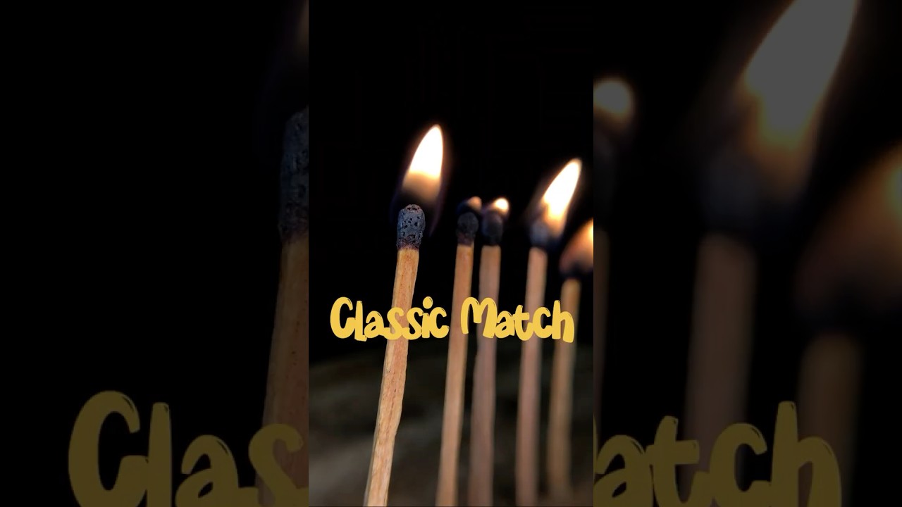 Classic Match Burned || Asmr Sounds And Close Up Object