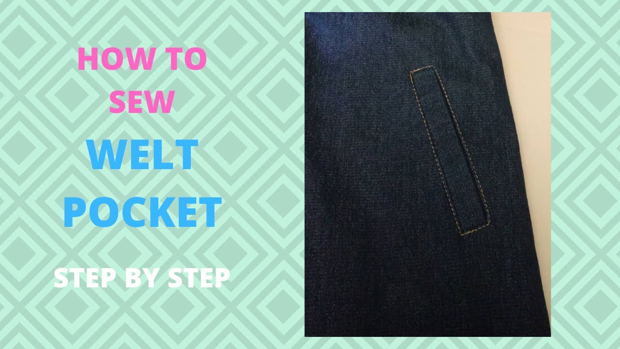 how to sew welt pocket the easy way 😎 step by step YouTube