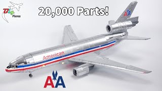 LEGO American Airlines DC10 MOC! Motorized Landing Gear, 20,000 Parts, and Full Interior!