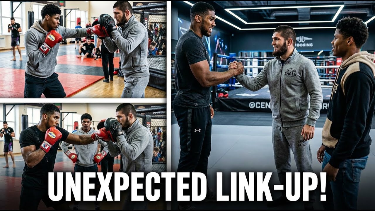 Anthony Joshua & Shakur Stevenson Join Khabib Nurmagomedov’s Camp for Special Training Session
