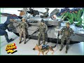 Let's Play! Plastic Army Ranger Men Action Figure Toys Pretend Play with T-Rex