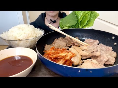 【ASMR，咀嚼音】Japanese Style Barbecue and Rice！焼肉とご飯！