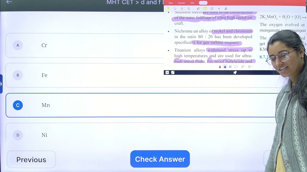 Class 12 HSC Topic 8 Transition and Inner Transition Elements ( MH-CET lecture 2)