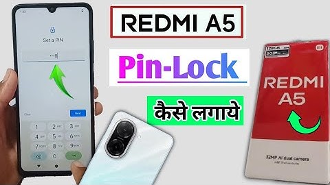 Redmi A5 Pin lock seting | How to set screen pin lock in redmi a5/redmi a5 me pin lock kaise lagaye