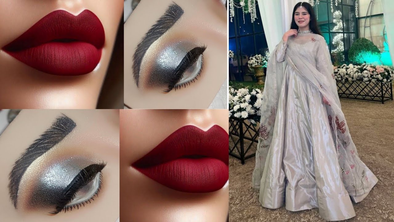 Grey Glitter Eyes Makeup Tutorial 💫✨