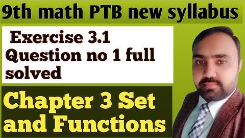|Exercise 3.1|write following set in set builder notation |Q no1 | Unit 3 Set and Functions|