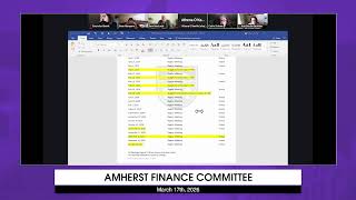 Amherst Finance Committee: March 17, 2026