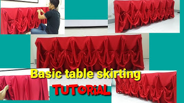 Table skirting. Two pleats with butterfly design.. Tutorial