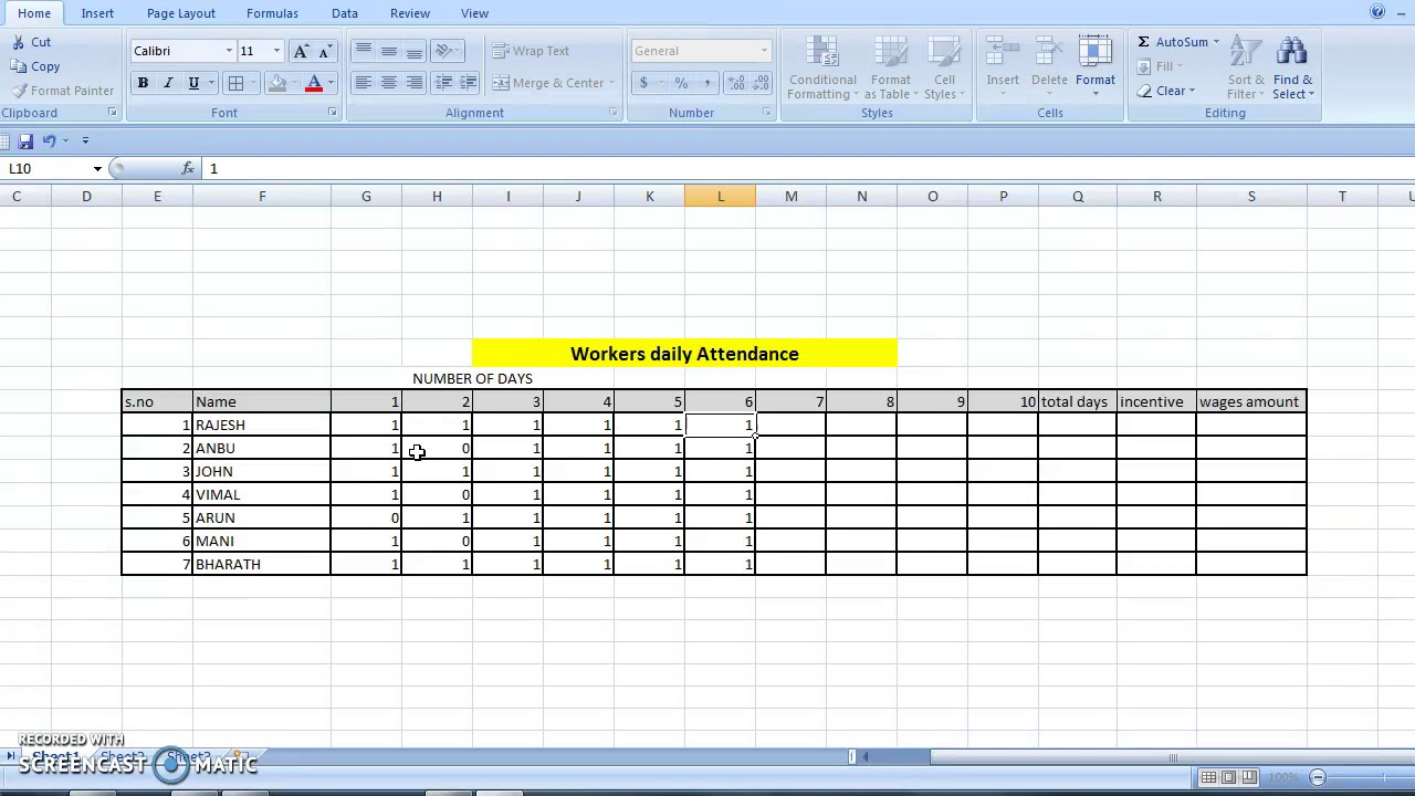 EXCEL DAILY ATTENDANCE TO EXCEL FORMULA TRICKS