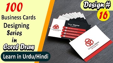 Create Latest Modern Business Card Designing in Corel Draw 11 - Video tutorial # 16 in Urdu/Hindi