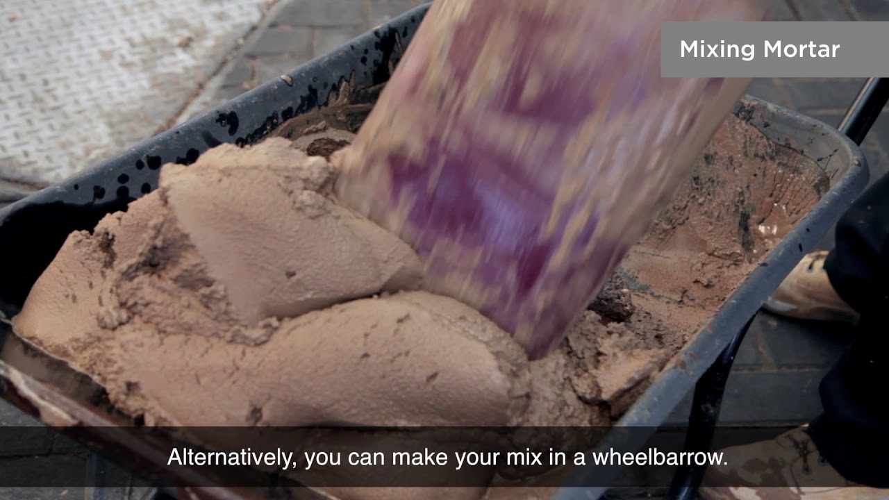 Mixing mortar YouTube