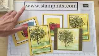 Direct to Paper Inking Technique for Creating Unique Backgrounds for Cards