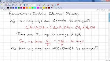 PreCalculus 12 Chp 8.3 - Permutations with Duplicate Objects