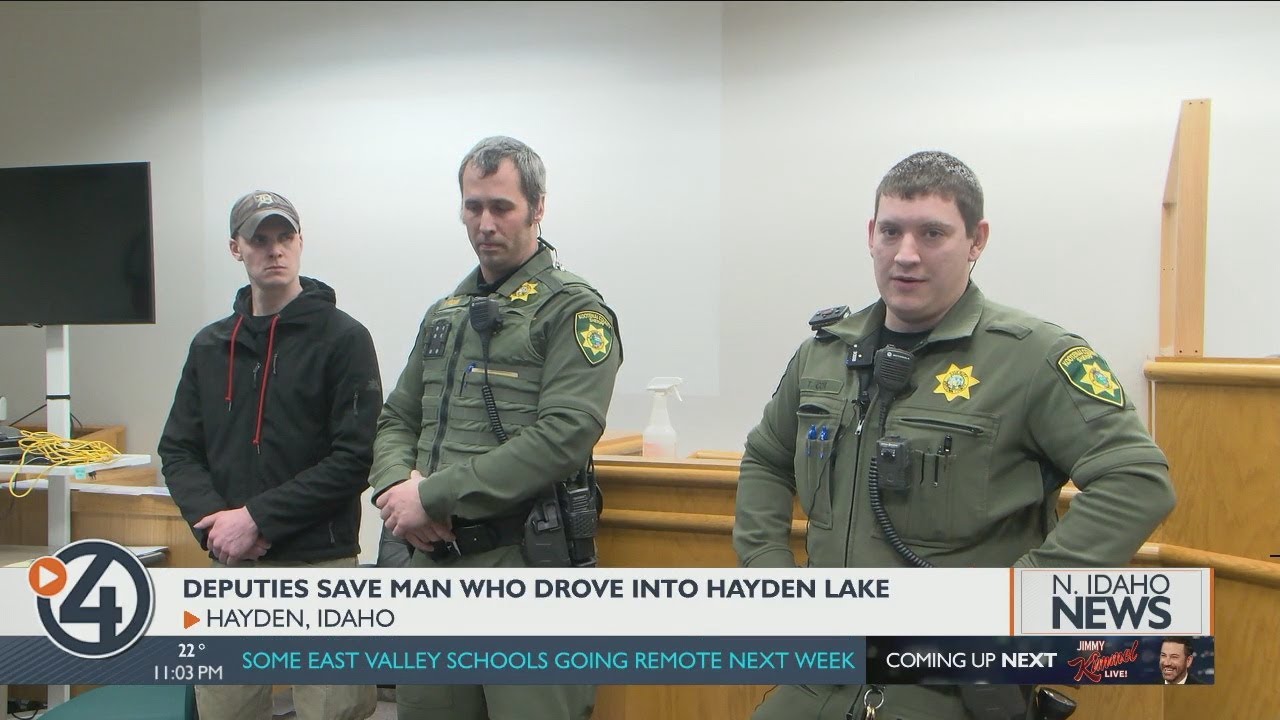 Kootenai County deputies rescue man who crashed into Hayden Lake - YouTube