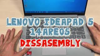 Lenovo IdeaPad 14 Disassembly 14ARE05 RAM  SSD Upgrade