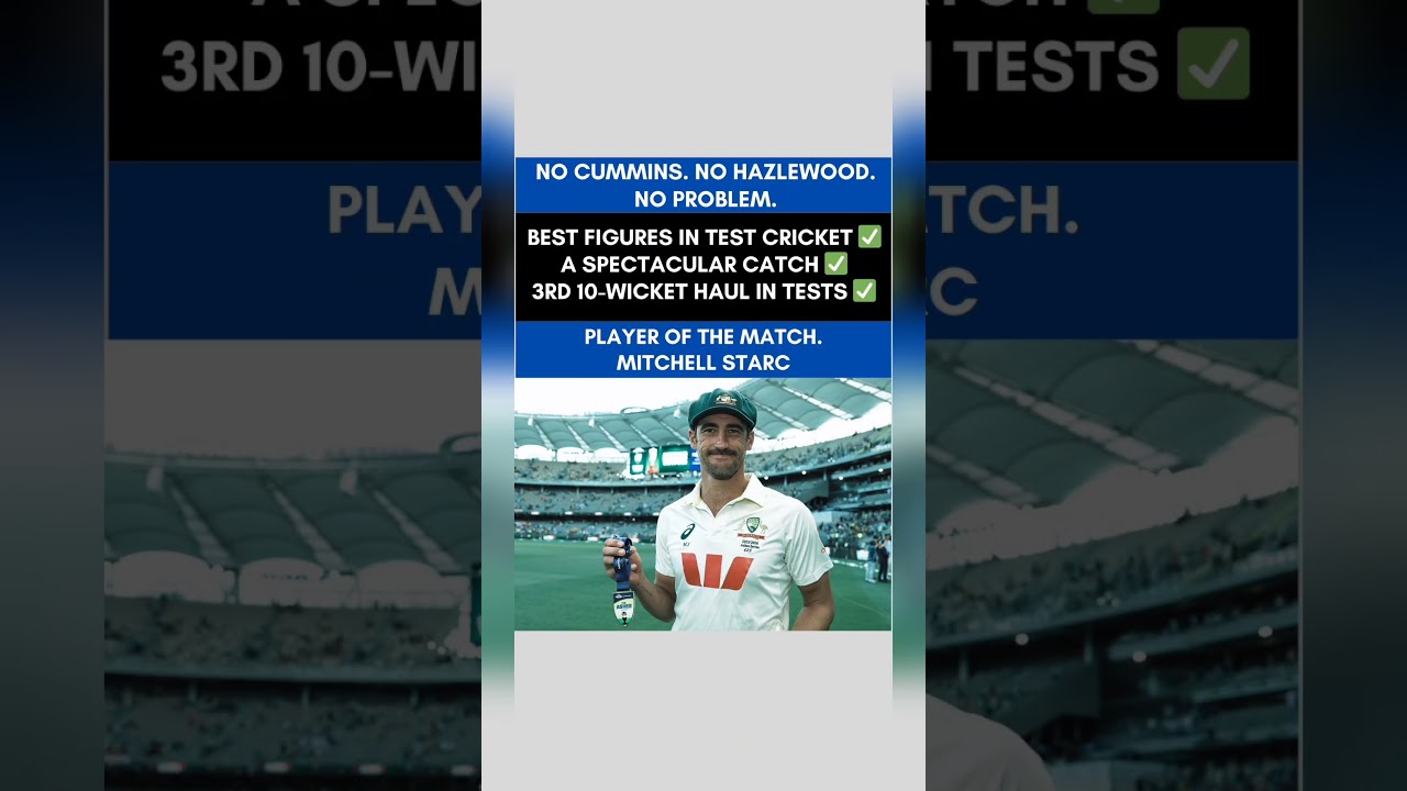 Mitchell Starc Man of the Match Performance. 
