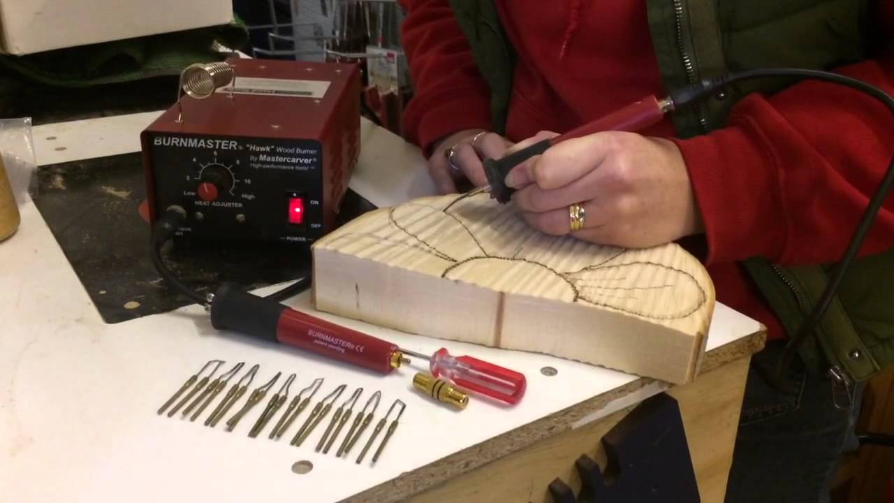Mastercarver Hobby BurnMaster Hawk Pen and 10-Tip Woodburning Set