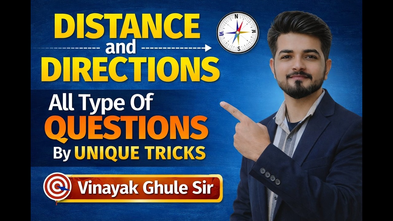 RBI Assistant 2026: Reasoning - Distance and Direction | Unique Tricks | Vinayak Sir
