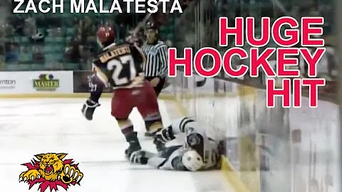 Zachary Malatesta - Big Hockey Hit of 2015 - Monct...