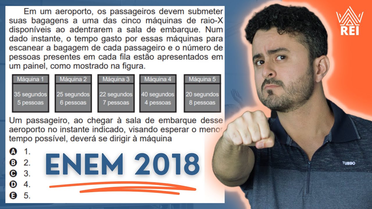 ENEM 2018: Em um aeroporto, os passageiros devem submeter suas bagagens ...