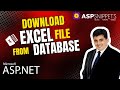 Download Excel file from Database in ASP.Net