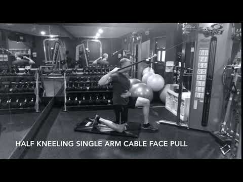 Half Kneeling Single Arm Cable Face Pull - Upside Strength Exercise Library