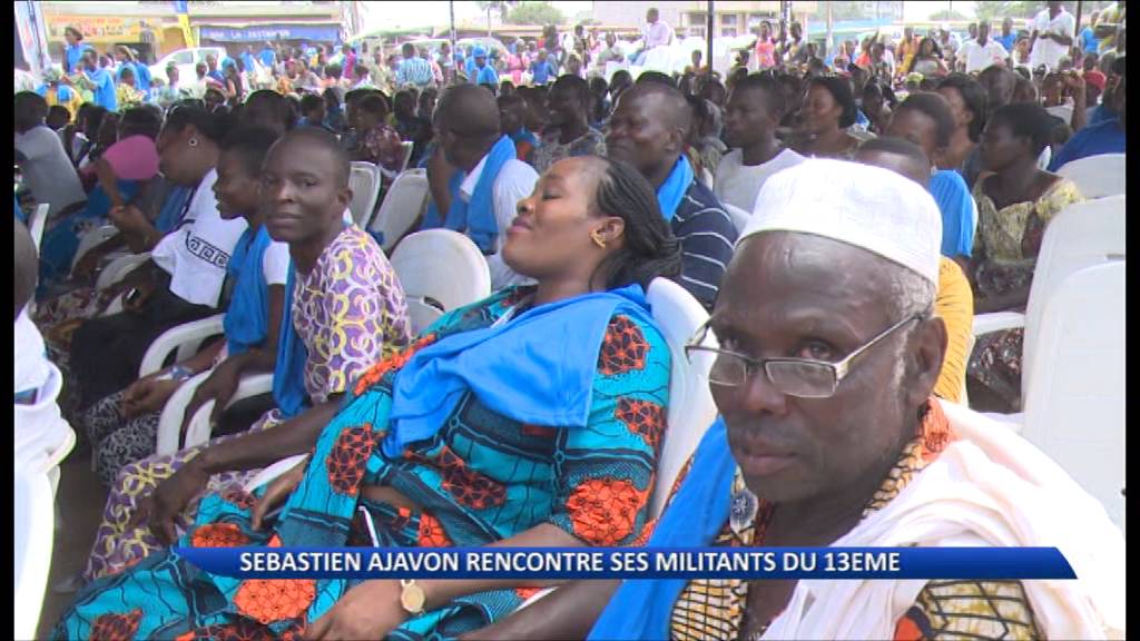 Sébastien Ajavon en meeting dans le 13 ème arrondissement de Cotonou