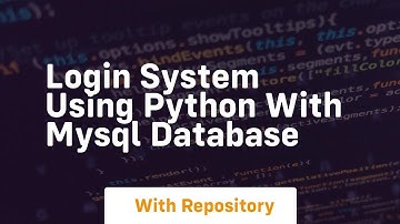 login system using python with mysql database