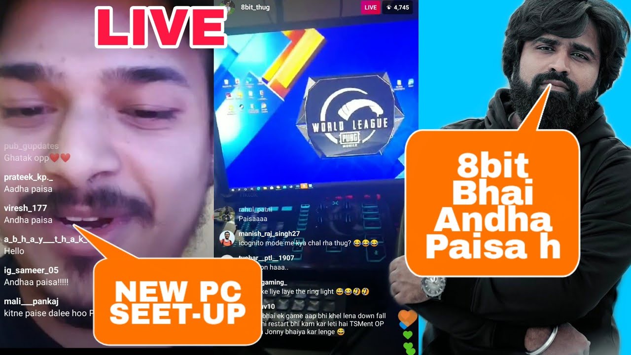 8bit THUG NEW PC SEET-UP TOUR LIVE ON INSTAGRAM EXPLAIN HOW TO BUILD GAMING PC, GHATAK, JONATHAN,