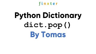 dict.pop() Method - YouTube