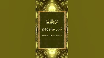 سورة القارعة - سورة رقم 101 - عدد آياتها 11