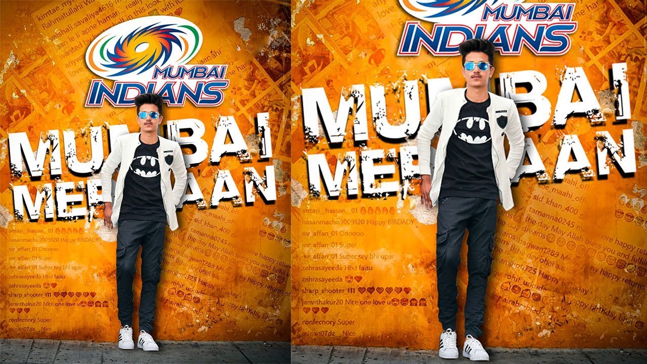 Indian Premier League-IPL Special Photo Editing Tutorial | Mumbai Indians Fan Special Photo Editing