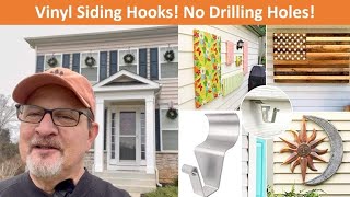 No Holes - Best Outdoor Vinyl Siding Hook/Hangar - Won't Rust #christmasdecor #wreaths #hook
