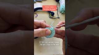 How to work the crochet invisible decrease #crochet #crochetforbeginners