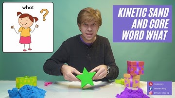Digging for Toys in Kinetic Sand and Core Word What/ Educational Video with Fluent AAC