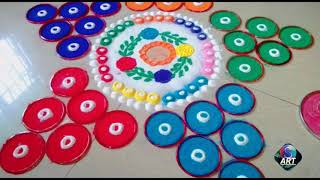 Simple Diwali rangoli design | दिवाली रंगोली डिजाइन | rangoli for diwali | Deepavali rangoli designs