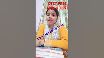 Ctet Free Mock Test kahan de 2022 #ctet2022