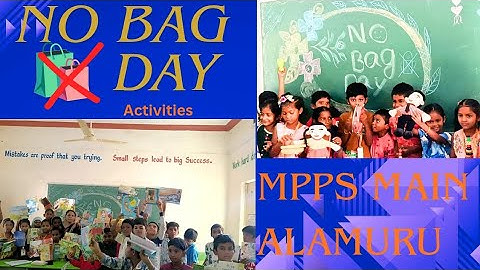 No bag 🛍️ day activities in MPPS main Alamuru  | Fun Leaning,Kids Enjoyment & Creative Games