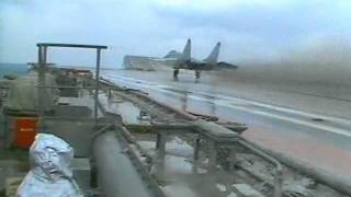 MiG-29K :  Landing and Taking Off of Aircraft Carrier Admiral Kuznetsov