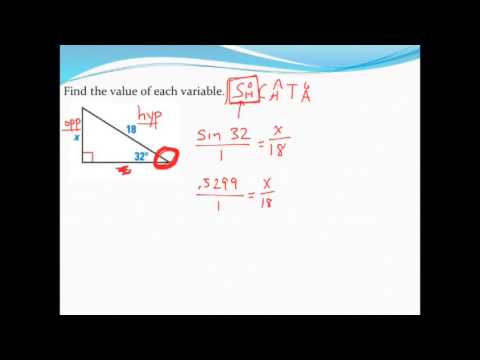 Using Trig To Find Two Missing Sides Of A Right Triangle Youtube